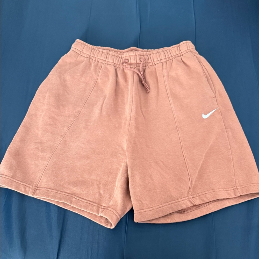 Nike Women's Drawstring Waist Active Shorts in Rose Gold